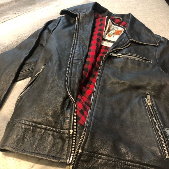 3T Real Vintage Leather Motorcycle Jacket by Knuckleheads - Picture 4 of 11